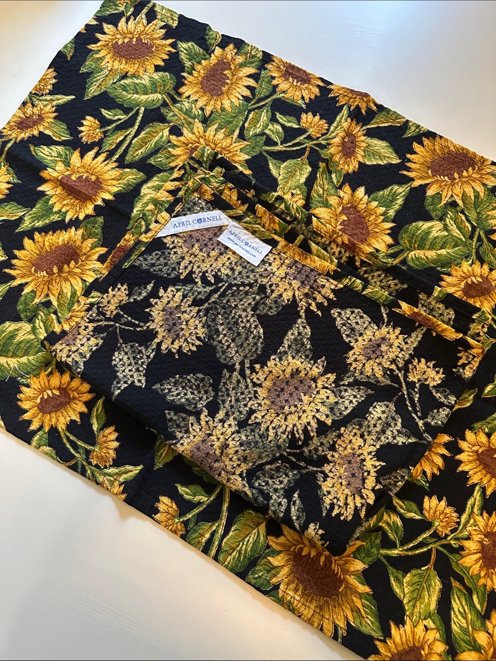 April Cornell Sunflower Kitchen Towel Set of 2